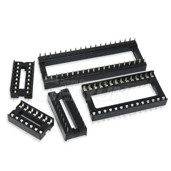10 pièces prise IC trou rond étroit large DIP 6 8 14 16 18 20 24 28 40 broches DIP6 DIP8 DIP14 DIP16 DIP18 DIP20 DIP28 DIP40 broches – Image 11