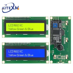 Module d'affichage LCD1602 I2C, écran bleu vert 5V PCF8574, adaptateur IIC pour Arduino