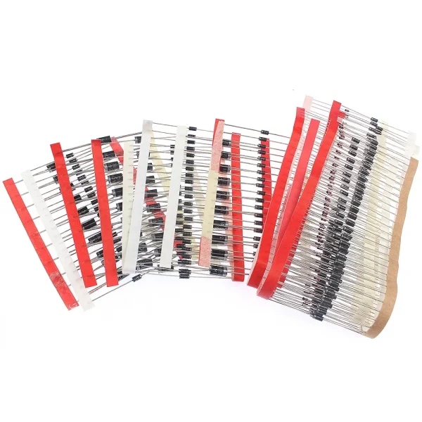 Kit de diodes de redressement Schottky, 14 valeurs, 1N4148, 1N4001, 1N4004, 1N4007, 1N5sedi1N5406, 1N5408, RL207, UF4007, FRknit, FR2071N5817, 350 pièces – Image 8