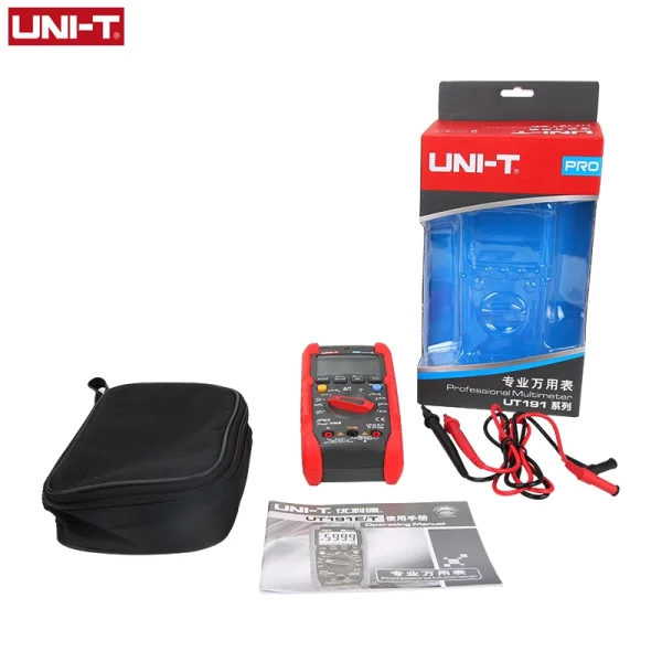 Multimètre numérique professionnel UT191T UT191E, True RMS, gamme automatique DMM 20A, ammètre 600V, condensateur AC 6000 cc – Image 5