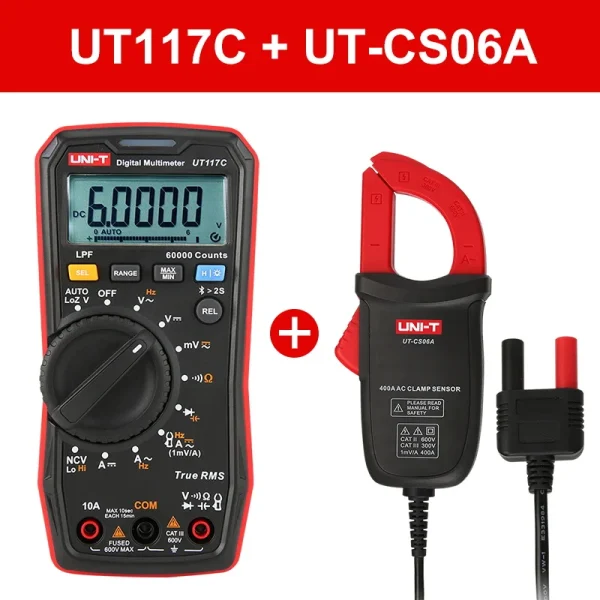 UNI T-Multimètres numériques professionnels UT117C AC DC Voltmètre Ampèremètre True RMS – Image 7