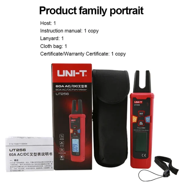 UNI-T Numérique Fourche Mètre UTMatte 60A AC DC Pince Mètre True RMS Pince Ampèremètre NCV Testeur Haute Précision – Image 6