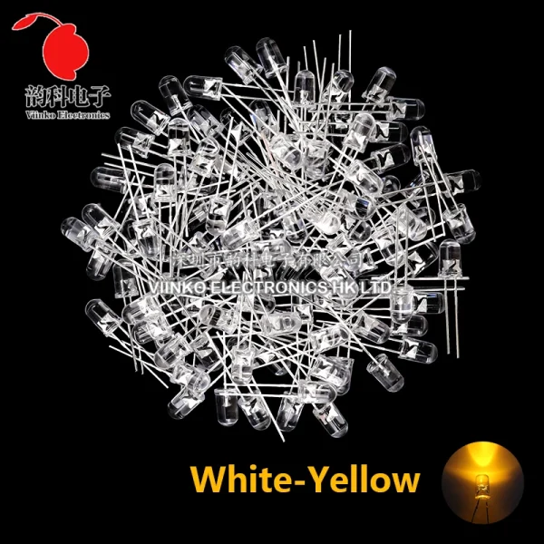 Kit électronique de Diodes électroluminescentes 3MM 5MM, boîte F3 F5, Kit assorti de diodes LED blanc vert rouge bleu jaune Orange – Image 21