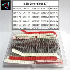 600 pièces/lot 1/2W 0.5W Diode Zener 2-39V 30 valeurs * 20 pièces assortiment ensemble nouveau Kit de bricolage électronique boîte
