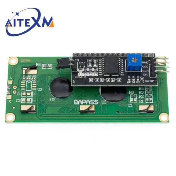 Module d'affichage LCD1602 I2C, écran bleu vert 5V PCF8574, adaptateur IIC pour Arduino – Image 6