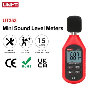 UNI-T UT353 Instrument de mesure du bruit db mètre 30 ~ 130dB Mini sonomètre Audio moniteur décibel