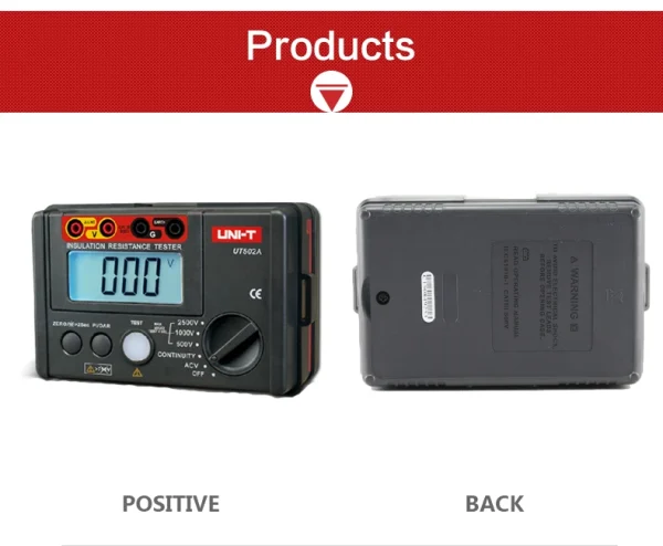 UNI-T UT50pipeline 2500V numérique isolation 02/10/2018 testeur de compteur ohmmètre 402 voltmètre testeur de continuité avec rétroéclairage LCD – Image 8