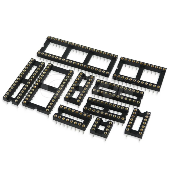 10 pièces prise IC trou rond étroit large DIP 6 8 14 16 18 20 24 28 40 broches DIP6 DIP8 DIP14 DIP16 DIP18 DIP20 DIP28 DIP40 broches – Image 12