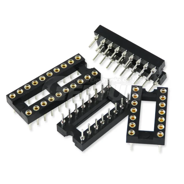 10 pièces prise IC trou rond étroit large DIP 6 8 14 16 18 20 24 28 40 broches DIP6 DIP8 DIP14 DIP16 DIP18 DIP20 DIP28 DIP40 broches – Image 18