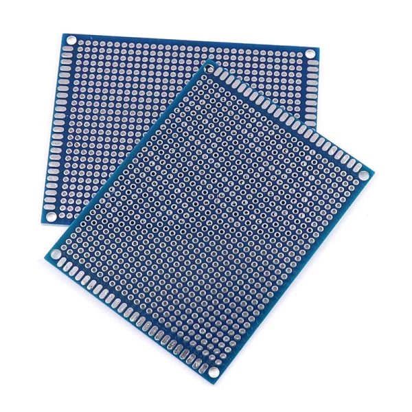 Prototype de carte PCB bleu, cartes de circuit imprimé double face pour projet de soudure de bricolage, 5/10 pièces, 2x8, 3x7, 4x6, 5x7, 7x9cm – Image 4