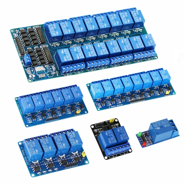 1/2/4/6/8 canaux 5V/12V/24V avec carte de commande de relais à couplage optique avec sortie de relais de voyant lumineux