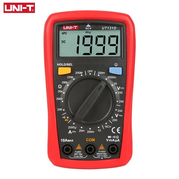 Testeur de multimètre numérique UNI-T Série UT131 Voltmètre AC DC Ampèremètre 2000 Comptes Palm Size Multimetro 02/10/2018 Test de diode – Image 5