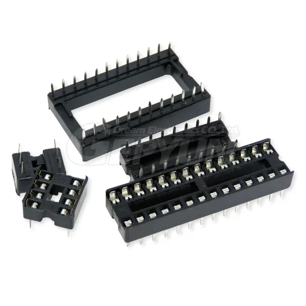 10 pièces prise IC trou rond étroit large DIP 6 8 14 16 18 20 24 28 40 broches DIP6 DIP8 DIP14 DIP16 DIP18 DIP20 DIP28 DIP40 broches – Image 10