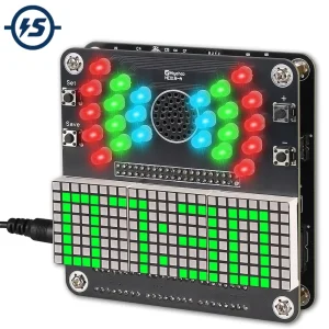 Projet de soudure d'horloge à monter soi-même, Kit de pratique électronique d'horloge numérique à 4 chiffres avec lumières clignotantes LED, affichage de la température et de la Date