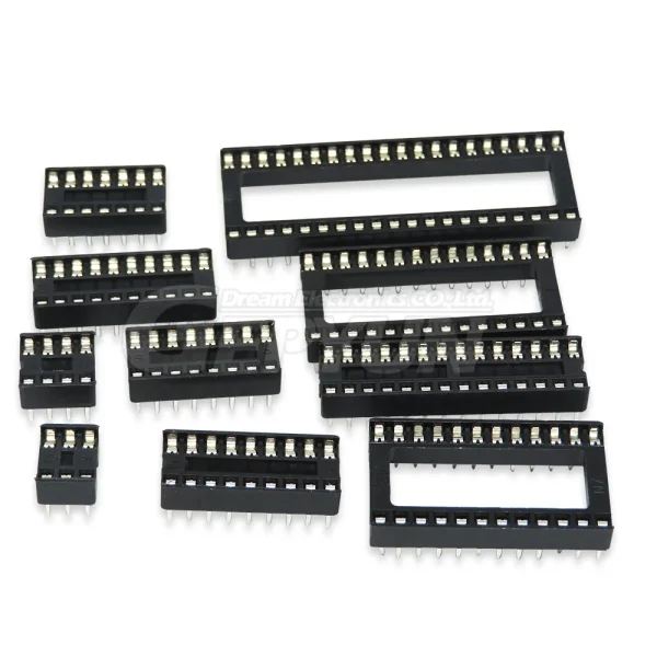 10 pièces prise IC trou rond étroit large DIP 6 8 14 16 18 20 24 28 40 broches DIP6 DIP8 DIP14 DIP16 DIP18 DIP20 DIP28 DIP40 broches – Image 8