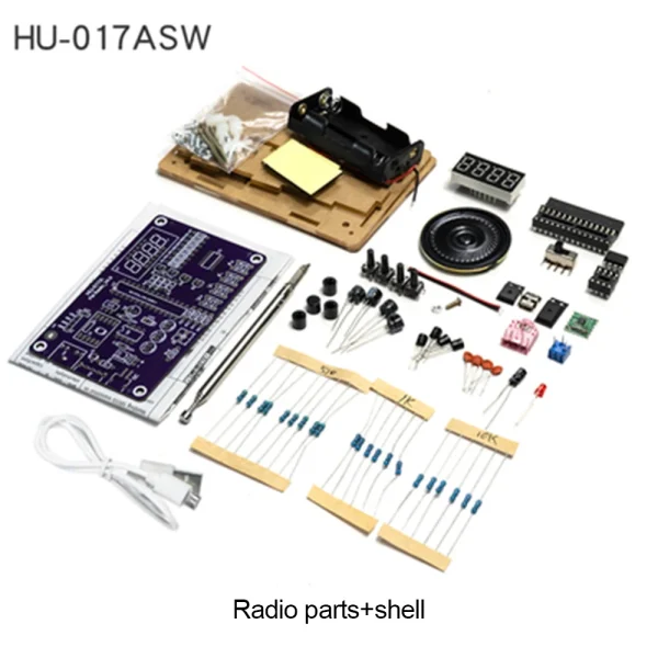 HU-017A RDA5807S Radio Kit FM DIY ￉lectronique Pi￨ces D'apprentissage Ensemble 87-108MHz avec/sans Logement Kit pour Composants ￉lectroniques Partie – Image 10