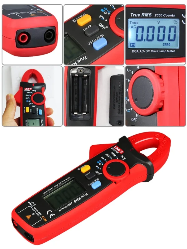 Pince multimètre numérique AC DC UNI-T UT210E UT210D, pince True RMS, ampèremètre, testeur de tension, compteur de fréquence – Image 16