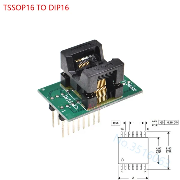 Adaptateur programmateur universel SOP/TSSOP/TQFP vers DIP – SOP8 à TQFP44, 150 à 300 mil – Image 15
