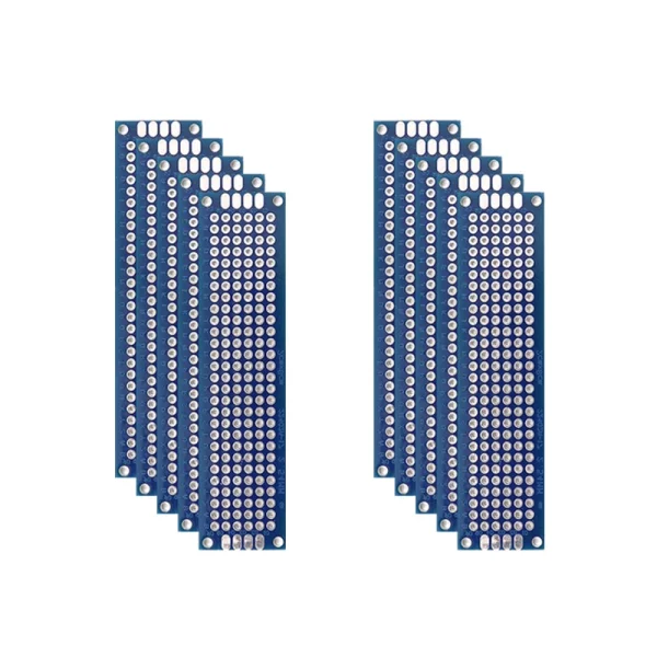Prototype de carte PCB bleu, cartes de circuit imprimé double face pour projet de soudure de bricolage, 5/10 pièces, 2x8, 3x7, 4x6, 5x7, 7x9cm – Image 8