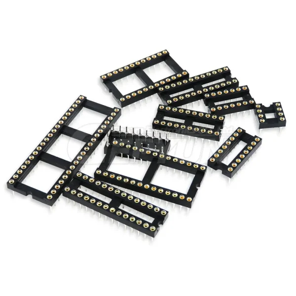 10 pièces prise IC trou rond étroit large DIP 6 8 14 16 18 20 24 28 40 broches DIP6 DIP8 DIP14 DIP16 DIP18 DIP20 DIP28 DIP40 broches – Image 4