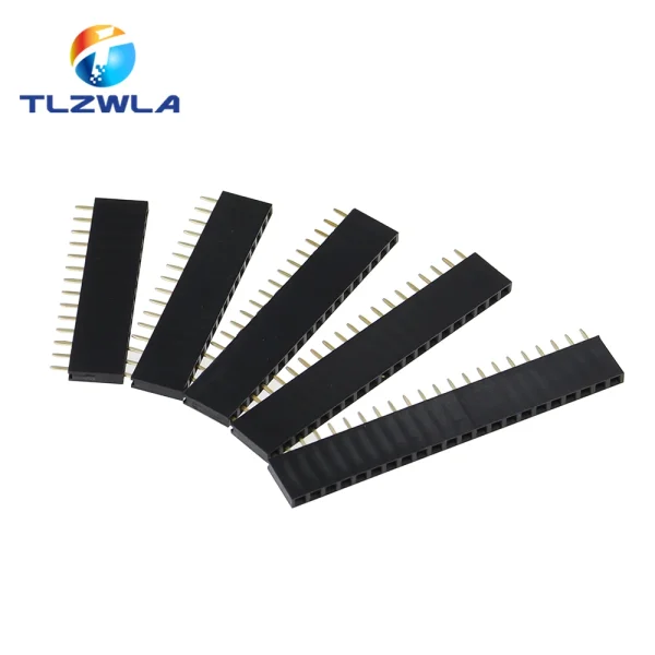 Socle d'en-tête femelle simple, pas de prise, 2.54mm, 1*2p 3p 4p 5p 6p 7p 8p 9p 10p 12p 14p 16p 18p 20, 10 pièces connecteur à broches, p 22p 40p – Image 4