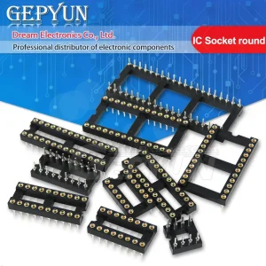 10 pièces prise IC trou rond étroit large DIP 6 8 14 16 18 20 24 28 40 broches DIP6 DIP8 DIP14 DIP16 DIP18 DIP20 DIP28 DIP40 broches
