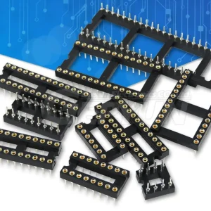 Lot de 10 supports IC à trou rond – DIP 6, 8, 14, 16, 18, 20, 24, 28, 40 broches – Étroit/Large – Format standard