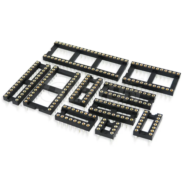 10 pièces prise IC trou rond étroit large DIP 6 8 14 16 18 20 24 28 40 broches DIP6 DIP8 DIP14 DIP16 DIP18 DIP20 DIP28 DIP40 broches – Image 13