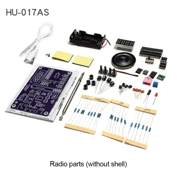 HU-017A RDA5807S Radio Kit FM DIY ￉lectronique Pi￨ces D'apprentissage Ensemble 87-108MHz avec/sans Logement Kit pour Composants ￉lectroniques Partie – Image 11