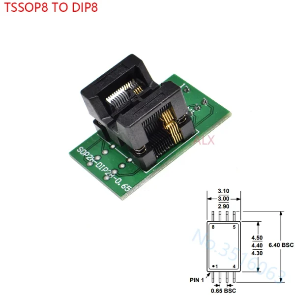 Adaptateur programmateur universel SOP/TSSOP/TQFP vers DIP – SOP8 à TQFP44, 150 à 300 mil – Image 13