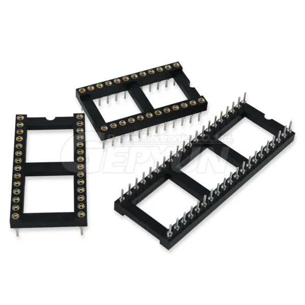 10 pièces prise IC trou rond étroit large DIP 6 8 14 16 18 20 24 28 40 broches DIP6 DIP8 DIP14 DIP16 DIP18 DIP20 DIP28 DIP40 broches – Image 16