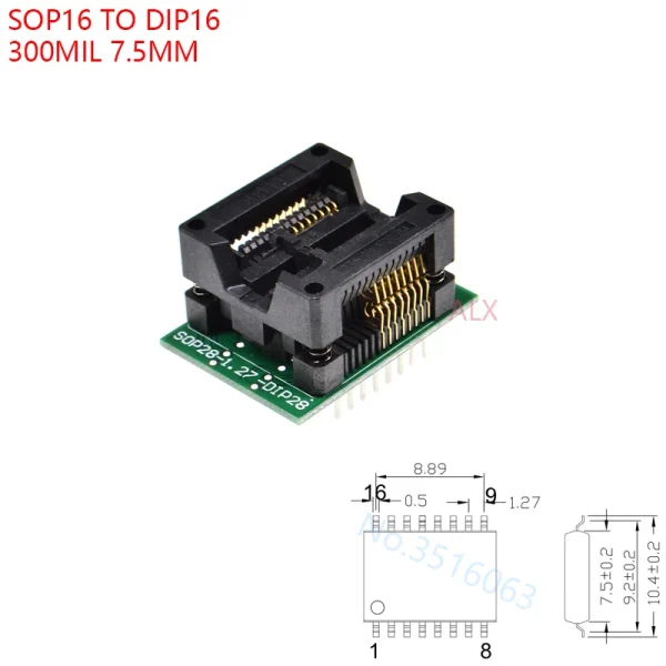 Adaptateur programmateur universel SOP/TSSOP/TQFP vers DIP – SOP8 à TQFP44, 150 à 300 mil – Image 21