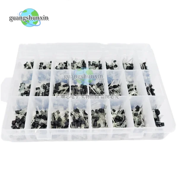 200-900 pièces TO-92 Kit de transistors boîte d'assortiment BC547 BC327 BC337 2N2222 3904 3906 C945 PNP/NPN transistors ensemble Kit électronique – Image 3