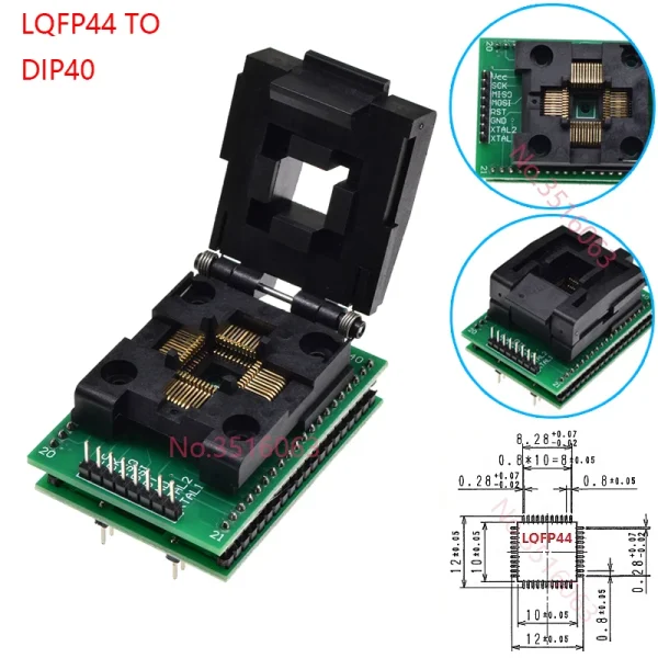 Adaptateur programmateur universel SOP/TSSOP/TQFP vers DIP – SOP8 à TQFP44, 150 à 300 mil – Image 20