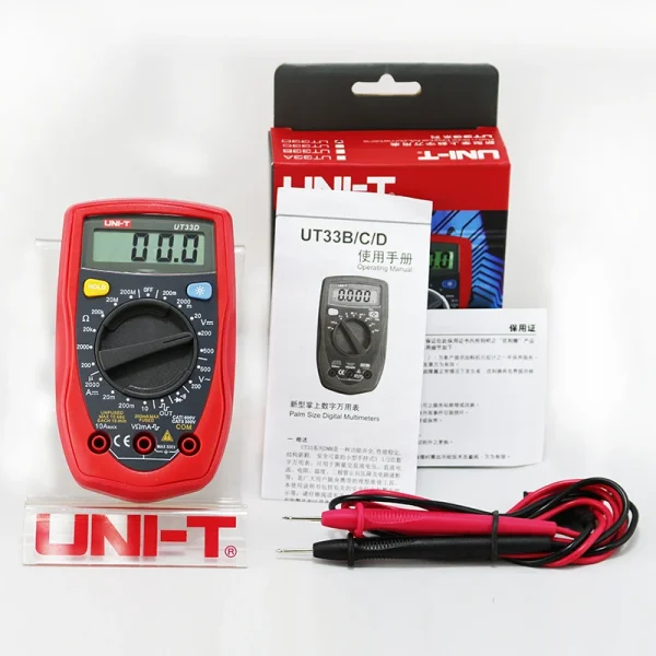 UNI-T UT33D multimètre de poche numérique professionnel AC DC ampèremètre voltmètre testeur de résistance multimètre – Image 5