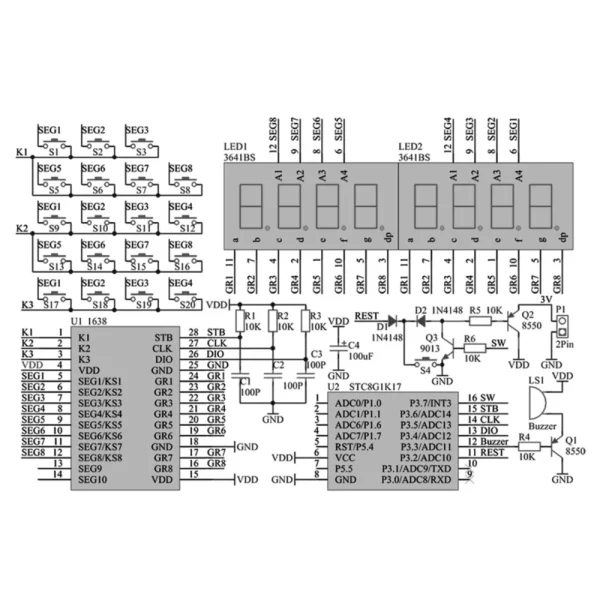 Kits électroniques de bricolage, calculatrices à tubes numériques LED, 51 microcontrôleurs, contrôle de résistance, Conversion, projets de soudage à monter soi-même – Image 10