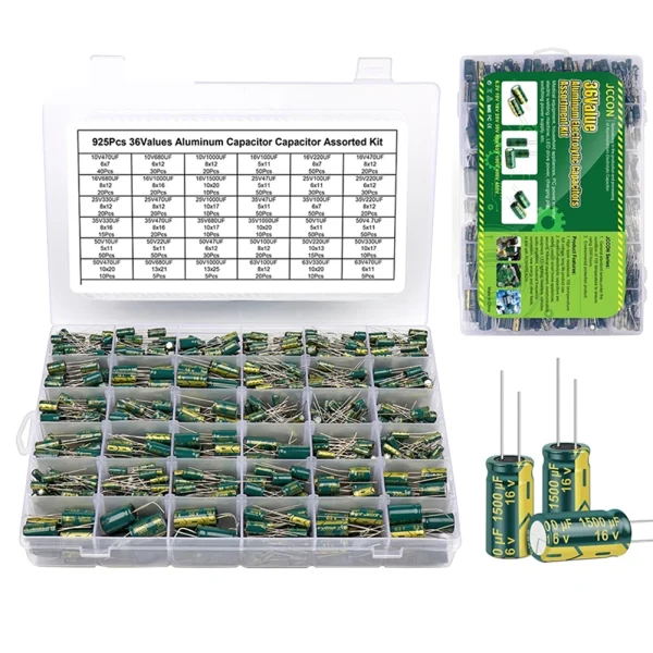 Ensemble de puzzles électrolytiques en aluminium, High Dead Low ESR, Kit WieshammBox, 15 valeurs, 24/36 valeurs, 225 pièces, 460 pièces, 925 pièces – Image 6