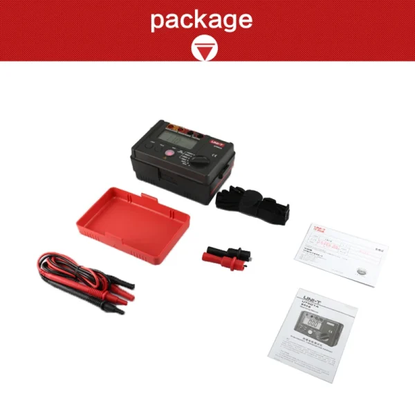 Testeurs de résistance d'isolation UNI-T UT501A, compteur numérique Milliohm 1000V, 5GΩ Ohm, plage automatique – Image 6