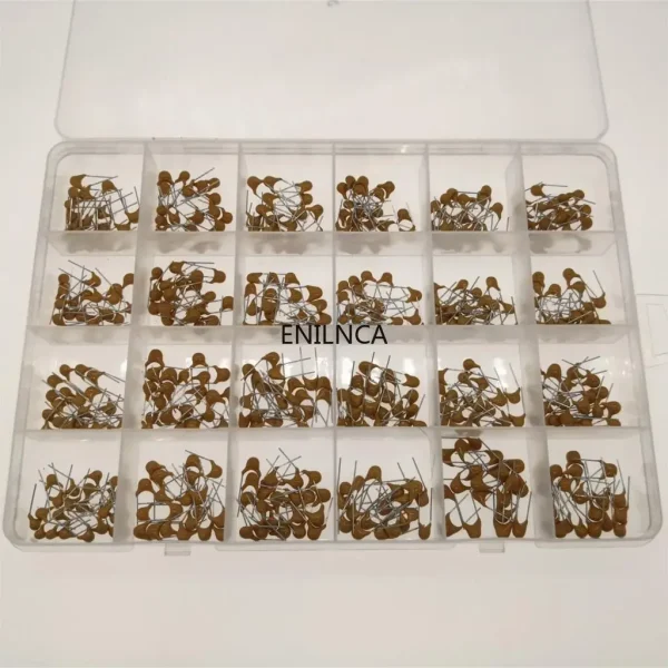 24 valeurs * 20 pièces = 480 pièces condensateur céramique monolithique 10pF ~ 10uF, Kit assorti de condensateur céramique 1UF 100NF 330NF 0.1UF 102 104 105 – Image 5