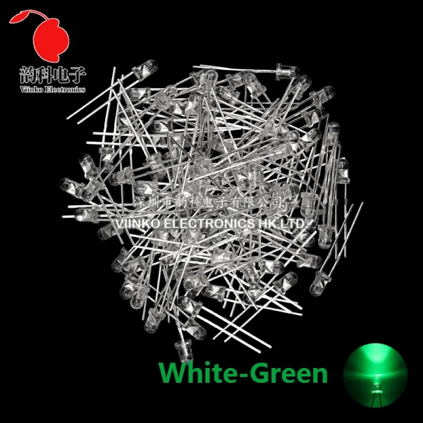 Kit électronique de Diodes électroluminescentes 3MM 5MM, boîte F3 F5, Kit assorti de diodes LED blanc vert rouge bleu jaune Orange – Image 26