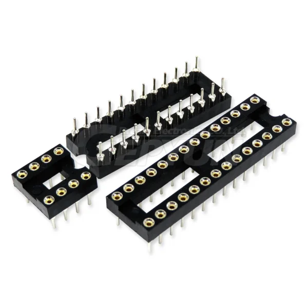 10 pièces prise IC trou rond étroit large DIP 6 8 14 16 18 20 24 28 40 broches DIP6 DIP8 DIP14 DIP16 DIP18 DIP20 DIP28 DIP40 broches – Image 17