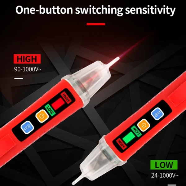 Testeur de tension ca UNI-T UT12D, détecteur, indicateur sans contact, bâton crayon 24V-1000V, puissance électrique, capteur de lumière LED – Image 3