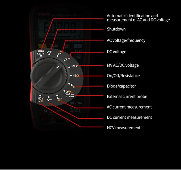 UNI T-Multimètres numériques professionnels UT117C AC DC Voltmètre Ampèremètre True RMS – Image 21