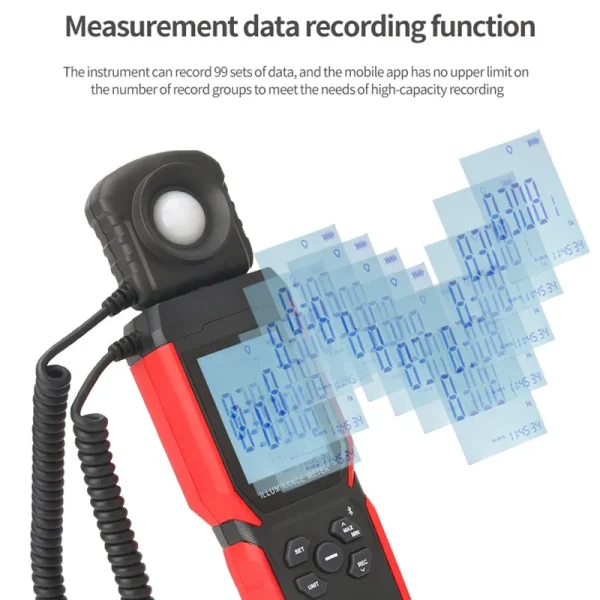 Éclairement UNI-T UT381A 400000   Photomètre de compteur de lumière numérique de compteur de Lux de conception rotative divisée lx avec l'application Bluetooth – Image 5