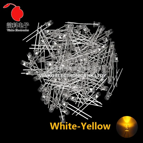 Kit électronique de Diodes électroluminescentes 3MM 5MM, boîte F3 F5, Kit assorti de diodes LED blanc vert rouge bleu jaune Orange – Image 15