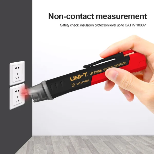 Testeur de tension ca UNI-T UT12D, détecteur, indicateur sans contact, bâton crayon 24V-1000V, puissance électrique, capteur de lumière LED – Image 2