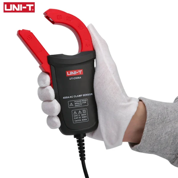 Capteur de pince de courant AC UNI T UT-CS06A 400A, pince de mesure de courant, ampèremètre adapté aux multimètres UT61E + UT139C UT196 – Image 2