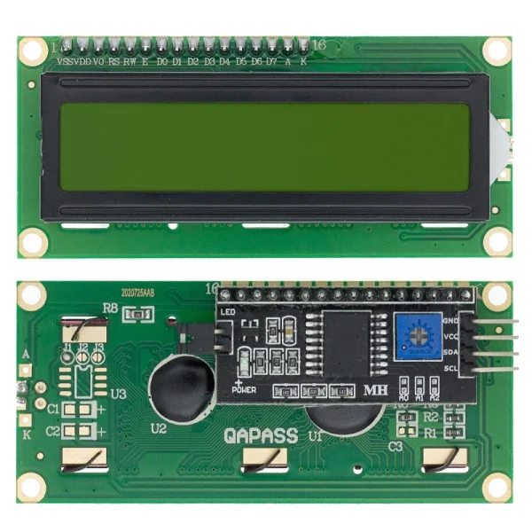Module d'affichage LCD1602 I2C, écran bleu vert 5V PCF8574, adaptateur IIC pour Arduino – Image 9