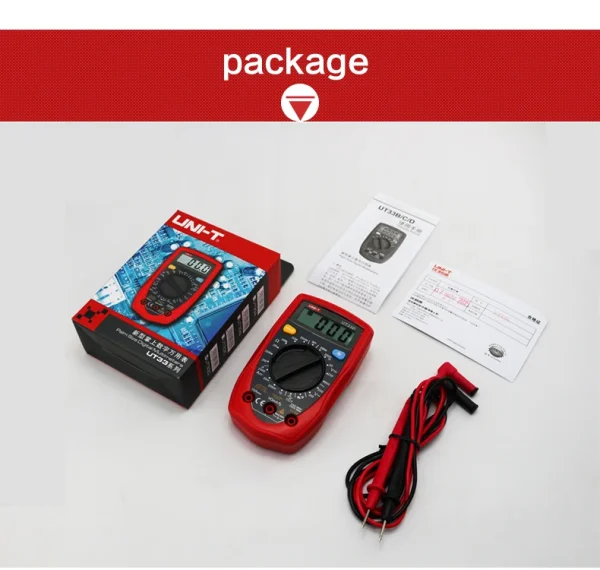 UNI-T UT33D multimètre de poche numérique professionnel AC DC ampèremètre voltmètre testeur de résistance multimètre – Image 11
