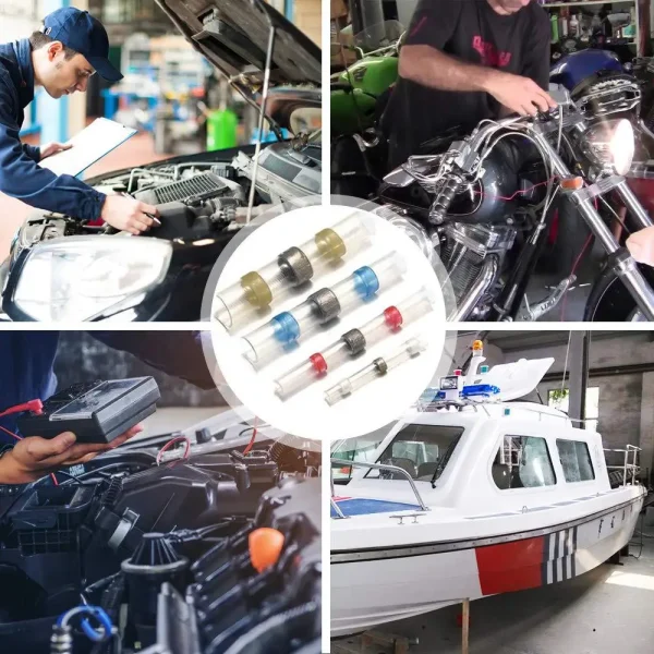 Connecteurs de fil à souder thermorétractables, connecteurs isolés bout à bout, Kit de connecteurs à souder pour automobile et Marine, 50 à 1000 pièces – Image 31